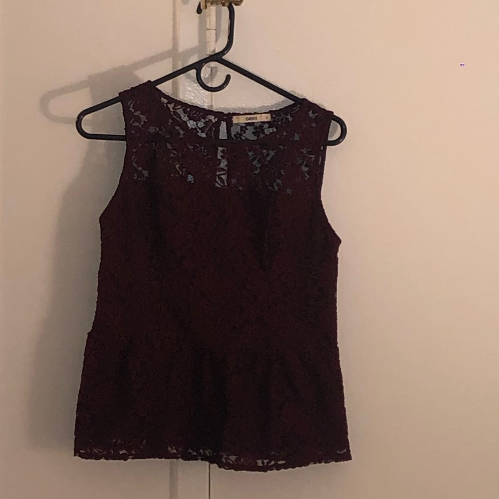 Peplum lace top